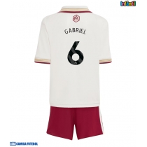 Camisa de Futebol Arsenal Gabriel Magalhaes #6 Equipamento Alternativo Infantil 2025-26 Manga Curta (+ Calças curtas)